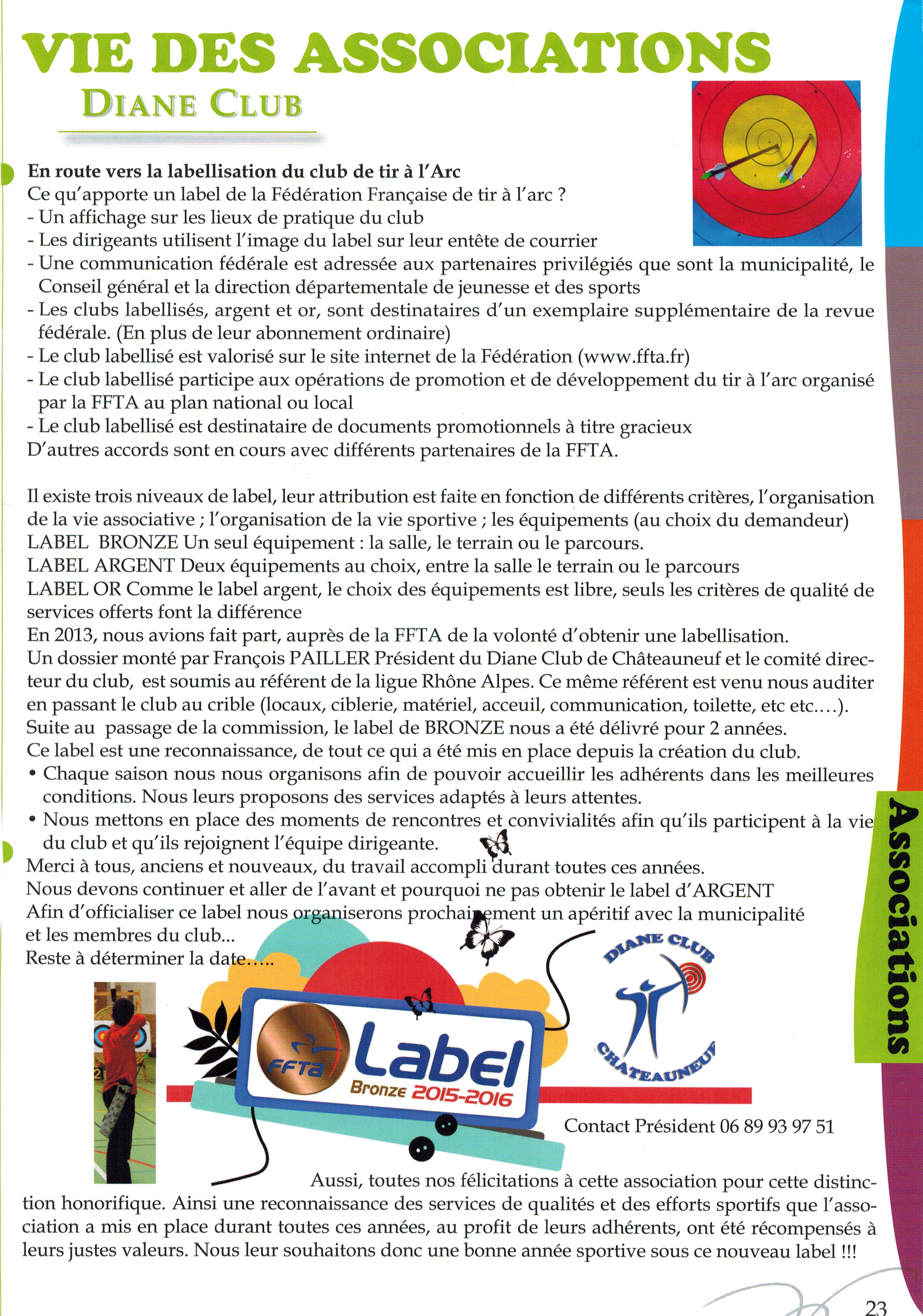 Le Diane Club dans le Castel Infos